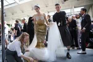 Backstage at Thom Browne RTW Spring 2019