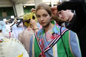 Backstage at Thom Browne RTW Spring 2019