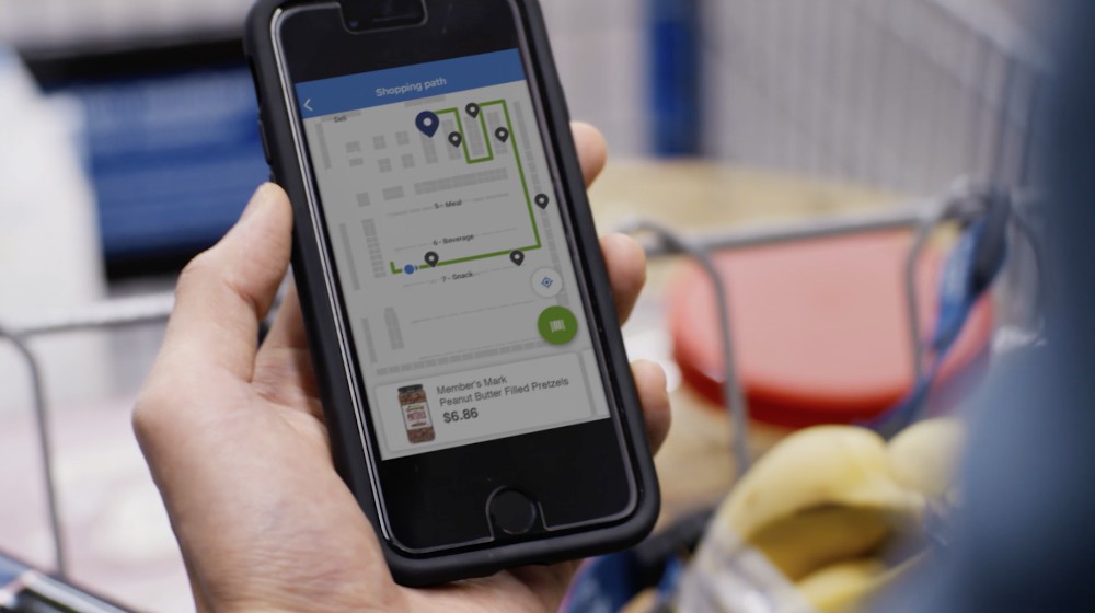 A new small-format Sam’s Club Now store in Dallas serves a “technology lab” that tests mobile-powered future shopping innovations.