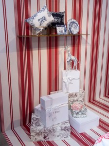 The Toile de Jouy filled Dior pop up shop.