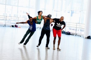 Dancers in rehearsal for “Juba.”