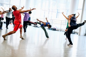 Dancers in rehearsal for “Juba.”