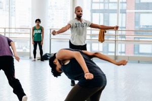Dancers in rehearsal for “Juba.”