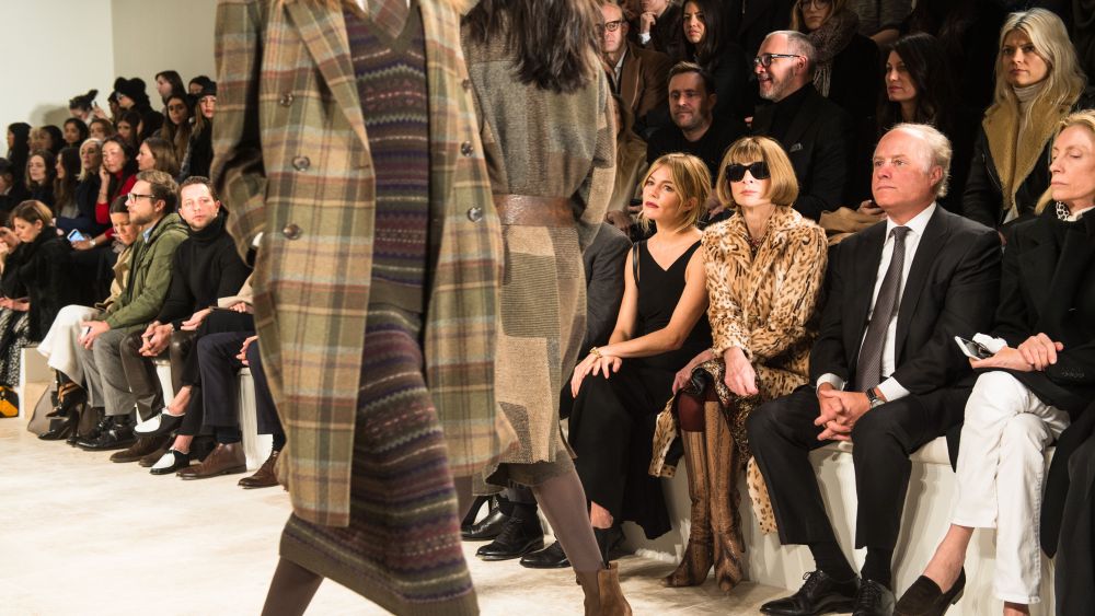 Sienna Miller, Anna Wintour, Robert SauerbergRalph Lauren Collection show, Runway, Fall Winter 2016, New York Fashion Week, America - 18 Feb 2016