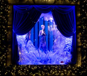 Saks Fifth Avenue's flagship holiday display in New York.