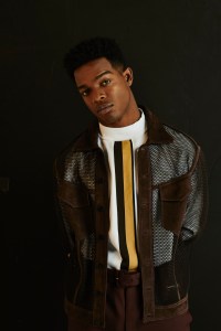 Fendi's cotton jacket and shirt, worn with Prada's cover leggero pants.