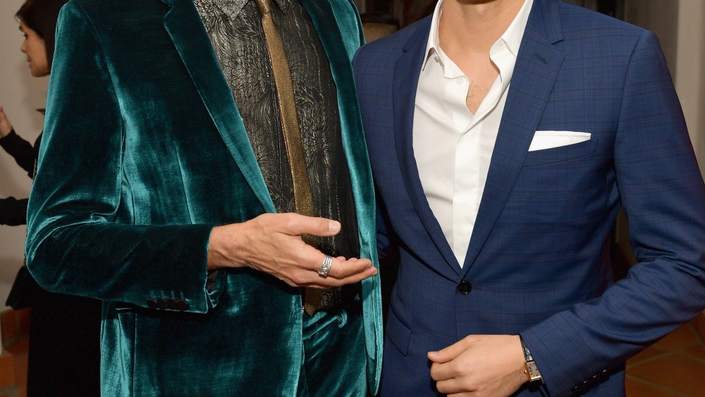 BEVERLY HILLS, CA - DECEMBER 06:  Jeff Goldblum (L) and Henry Golding attend the 2018 GQ Men of the Year Party at a private residence on December 6, 2018 in Beverly Hills, California.  (Photo by Matt Winkelmeyer/Getty Images for GQ)