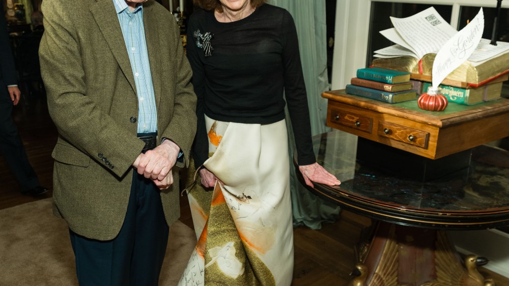Gordon Getty and Ann Getty attend Gordon Paul Getty's 85th Birthday Celebration on December 15th 2018 at Private Residence in SAN FRANCISCO, CA (Photo - Devlin Shand for Drew Altizer Photography)