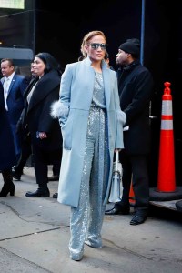 Jennifer Lopez'Good Morning America' TV show, New York, USA - 12 Dec 2018Wearing Sally LaPointe