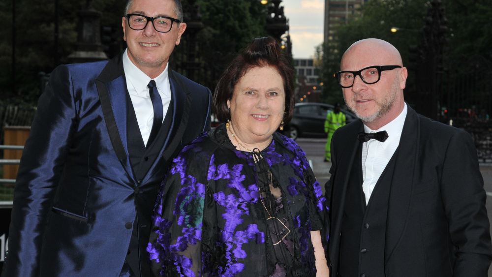 Stefano Gabbana, Suzy Menkes and Domenico DolceBritish Vogue Centenary Gala Dinner, Kensington Gardens, London, Britain - 23 May 2016
