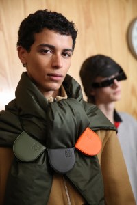 Backstage at Loewe men's fall 2019