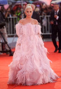 Lady Gaga in Valentino Haute Couture at the ÒA Star is BornÓ premiere at the Venice Film Festival.