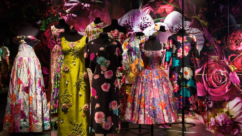 Looks from Dries van Noten on display at the Musée des Arts Décoratifs.