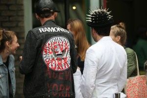 Street style at the Los Angeles Frieze Art Fair.