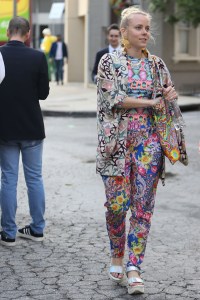Street style at the Los Angeles Frieze Art Fair.