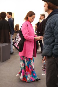 Street style at the Los Angeles Frieze Art Fair.