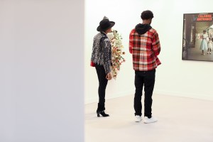 Street style at the Los Angeles Frieze Art Fair.