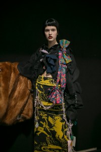 Backstage at Matty Bovan RTW Fall 2019