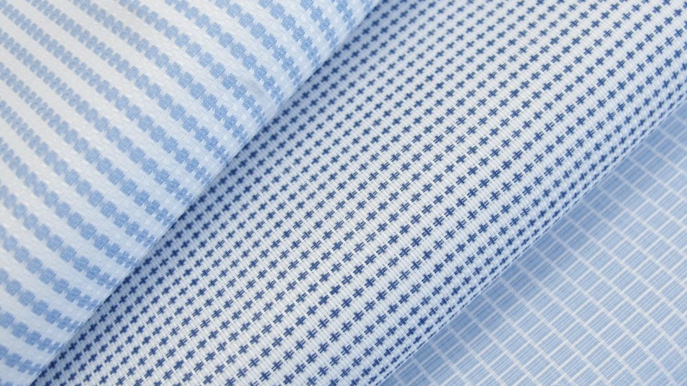 Fabrics from the Tessitura Monti spring 2020 collection.