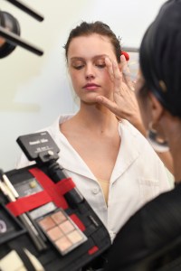 Backstage at Issey Miyake RTW Fall 2019