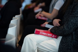 Guests received a copy of the Sisterhood Is Forever anthology. Sisterhood was a major theme at the party.