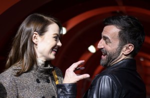 Emma Stone and Nicolas Ghesquiere