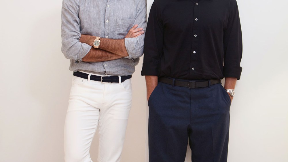 Roger Federer and Adam Scott