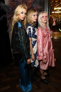 Stella Maxwell and Staz Lindes at Pat McGrath's 'A Technicolour Odyssey' campaign launch party at Brasserie of Light, Selfridges