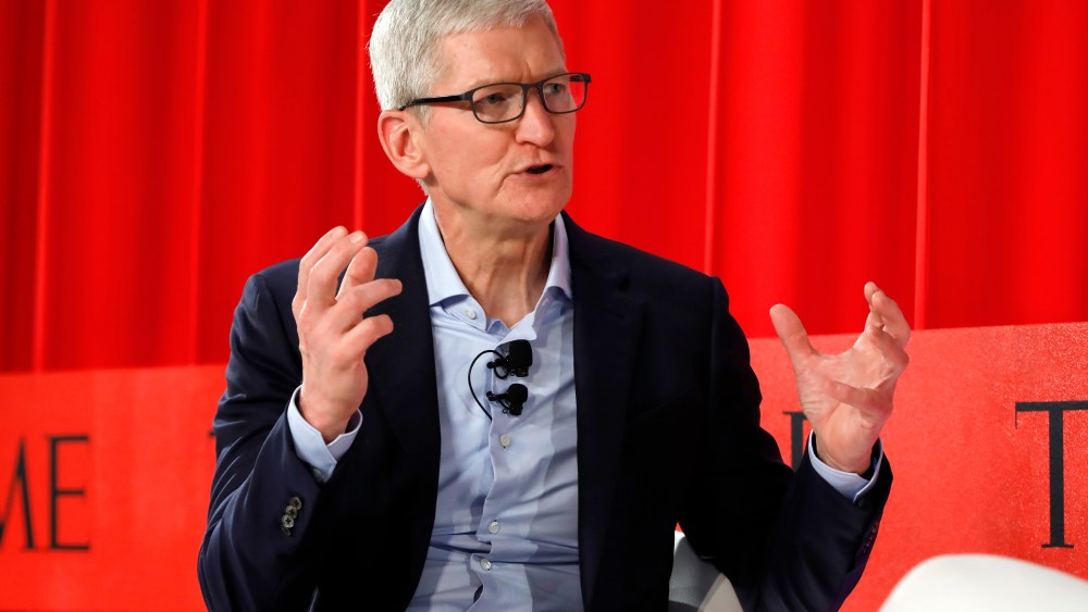 Apple CEO Tim Cook speaks during the TIME 100 Summit in New YorkTIME 100, New York, USA - 23 Apr 2019