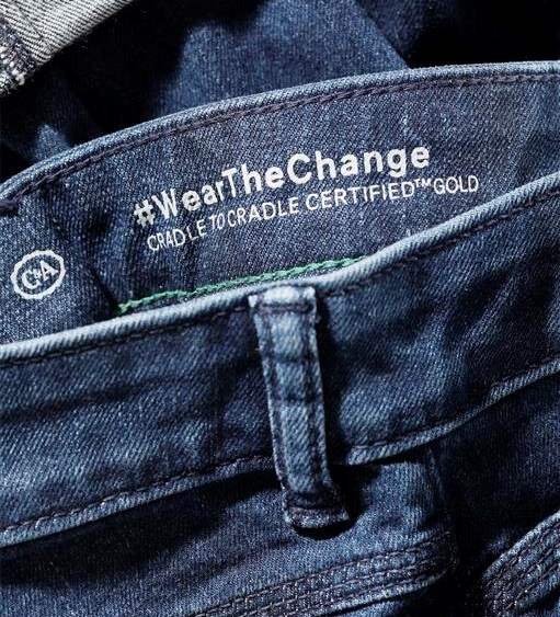 Jeans crafted from Roica Cradle to Cradle Gold Level certified denim.