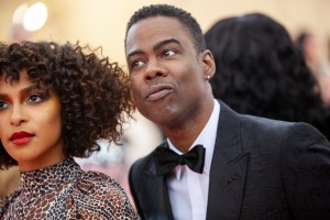 Chris Rock in Gucci and Megalyn Echikunwoke in Giambattista Valli.