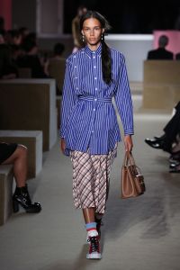 Model on the catwalk
Prada Resort 2020 show, Runway, The Piano Factory, New York, USA - 02 May 2019