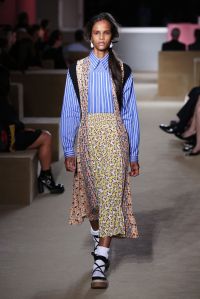 Model on the catwalk
Prada Resort 2020 show, Runway, The Piano Factory, New York, USA - 02 May 2019