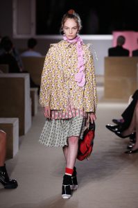 Model on the catwalkPrada Resort 2020 show, Runway, The Piano Factory, New York, USA - 02 May 2019