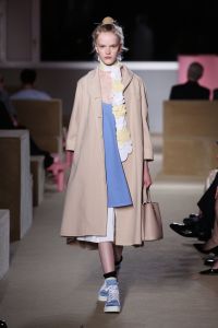 Model on the catwalkPrada Resort 2020 show, Runway, The Piano Factory, New York, USA - 02 May 2019