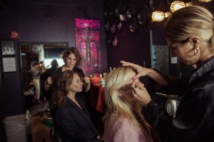 Backstage with Aly & Aj at Irving Plaza.