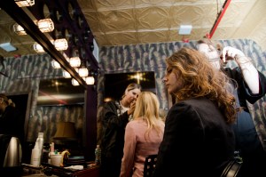 Backstage with Aly & Aj at Irving Plaza.