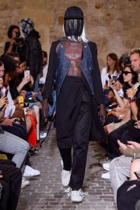 Model on the catwalk