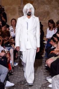 Model on the catwalk