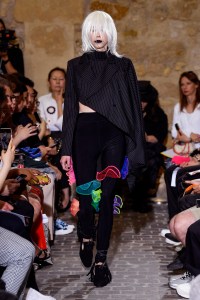 Model on the catwalk
