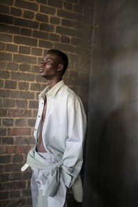 Backstage at Qasimi Men's Spring 2020 photographed in London on 08 June 2019