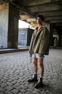 Backstage at Qasimi Men's Spring 2020 photographed in London on 08 June 2019