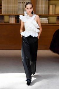 Model on the catwalk