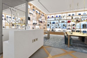 Accessories section in the Champs-Elyses Dior store.