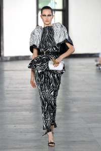 Model on the catwalk