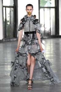 Model on the catwalk