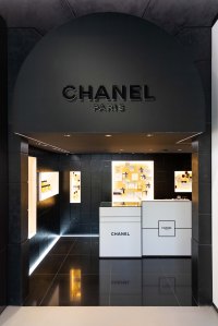 Inside the Chanel beauty boutique. 