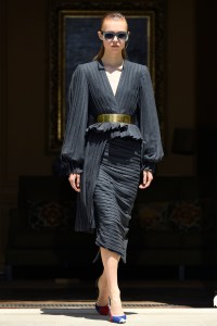 Model on the catwalk