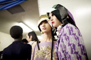 Backstage at Prada RTW Spring 2020