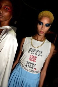 Backstage at Pyer Moss RTW Spring 2020
